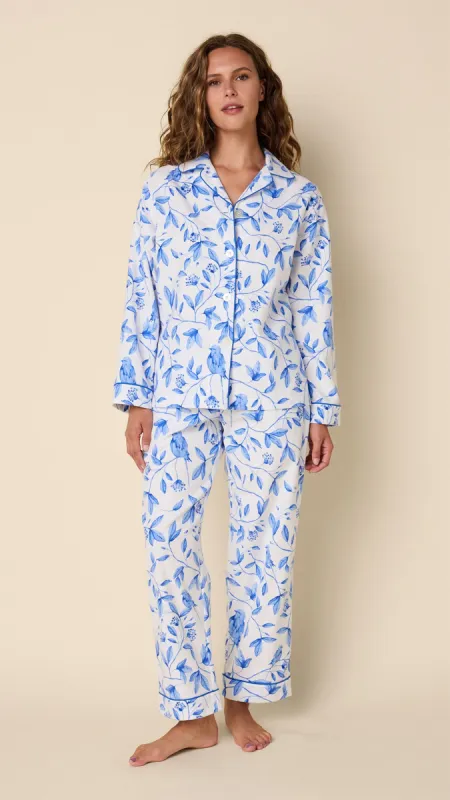 Feathered Friend Flannel Long-Sleeved Pajama sold by the cat's pajamas