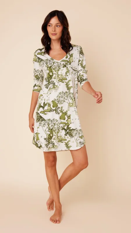 Woodside Pima Knit Long-Sleeved Sleep Shirt sold by the cat's pajamas