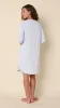 Essential Stripe Pima Knit Long-Sleeve Sleep Shirt - Blue sold by the cat's pajamas