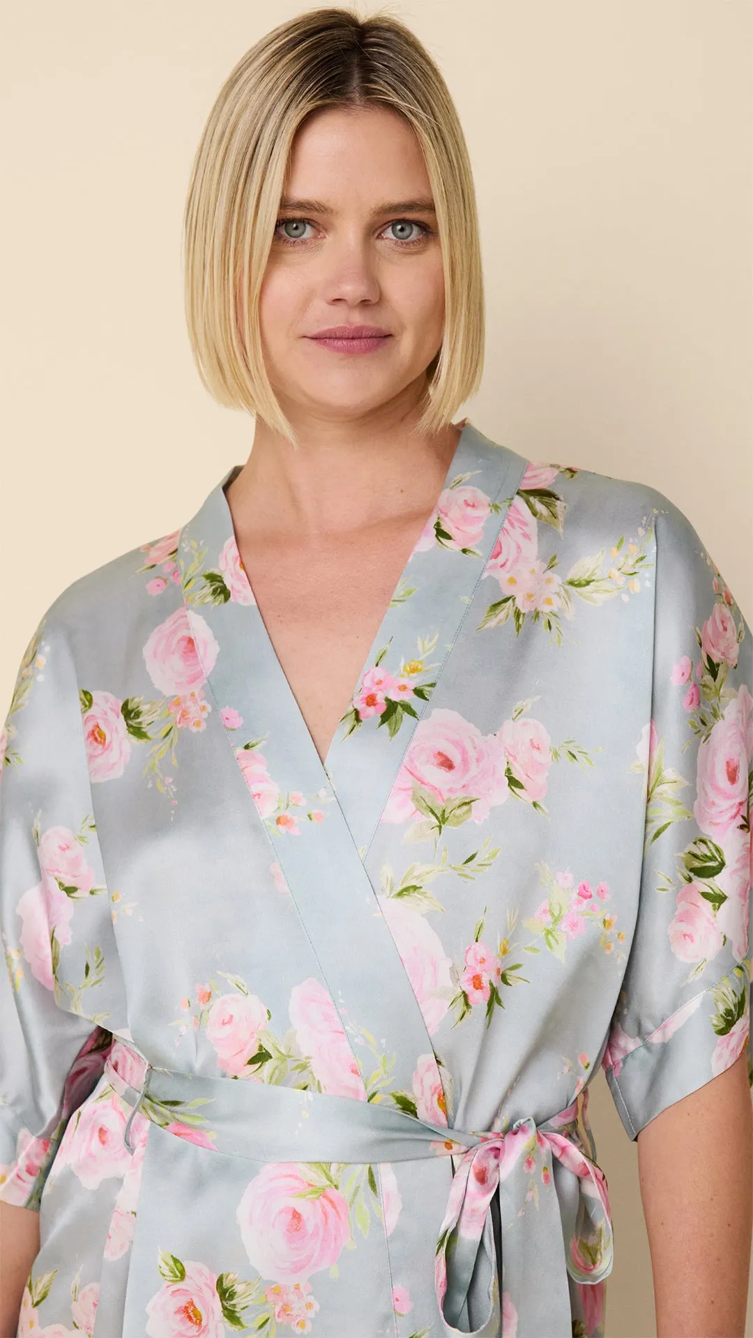 Eden Rose Silk Kimono Robe sold by the cat's pajamas product image thumbnail 2