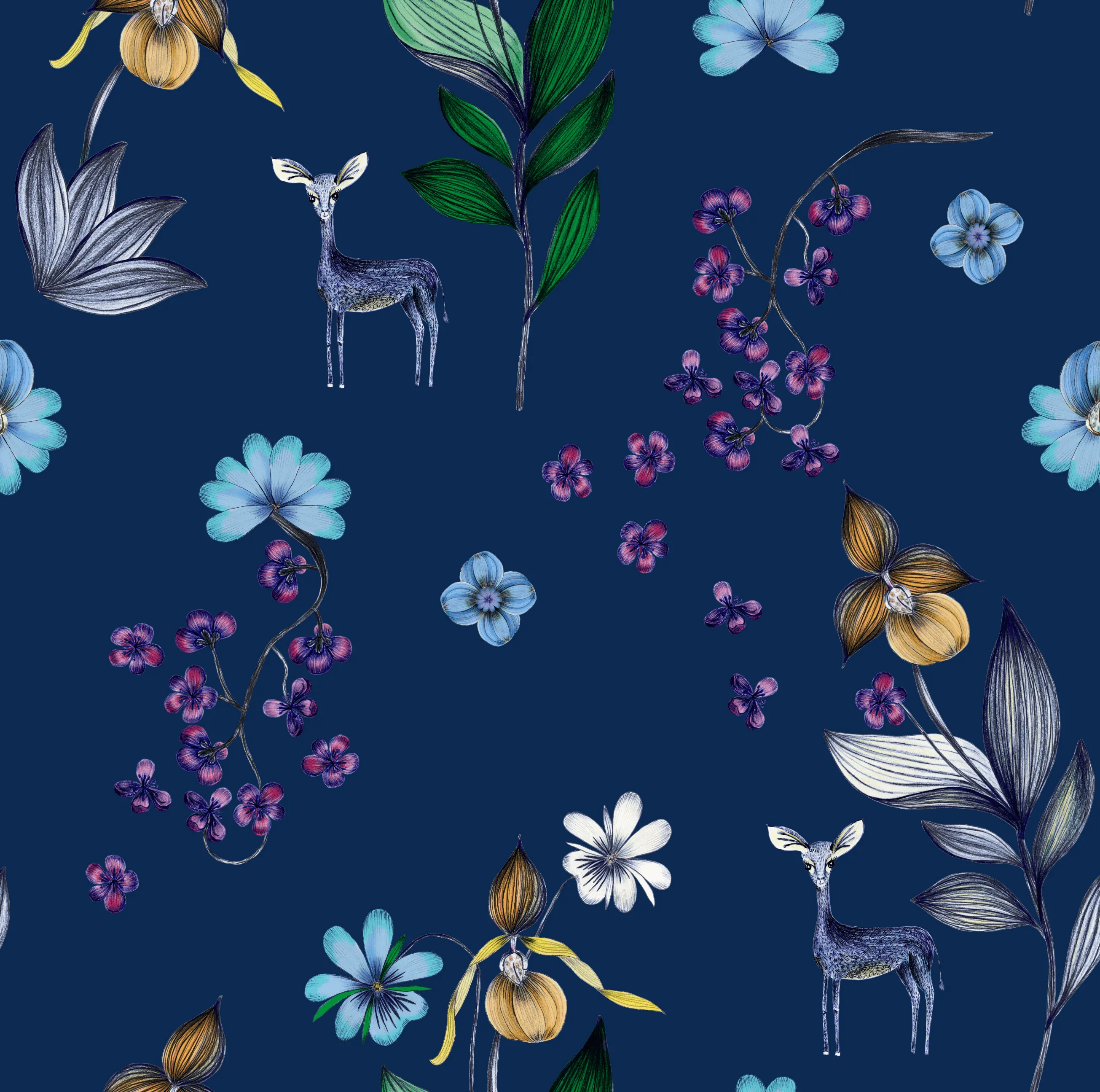 Deerly Silk Pajama sold by the cat's pajamas product image thumbnail 4