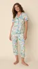 Butterfly Floral Pima Knit Capri Set sold by the cat's pajamas