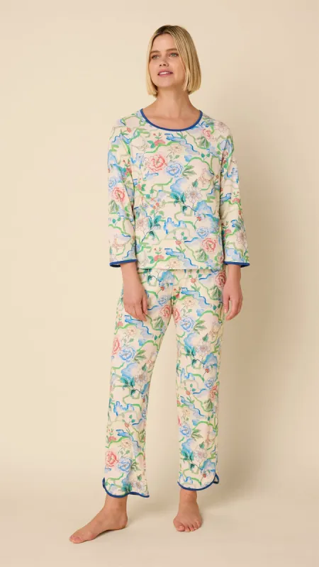 Butterfly Floral Pima Knit Simple Set sold by the cat's pajamas