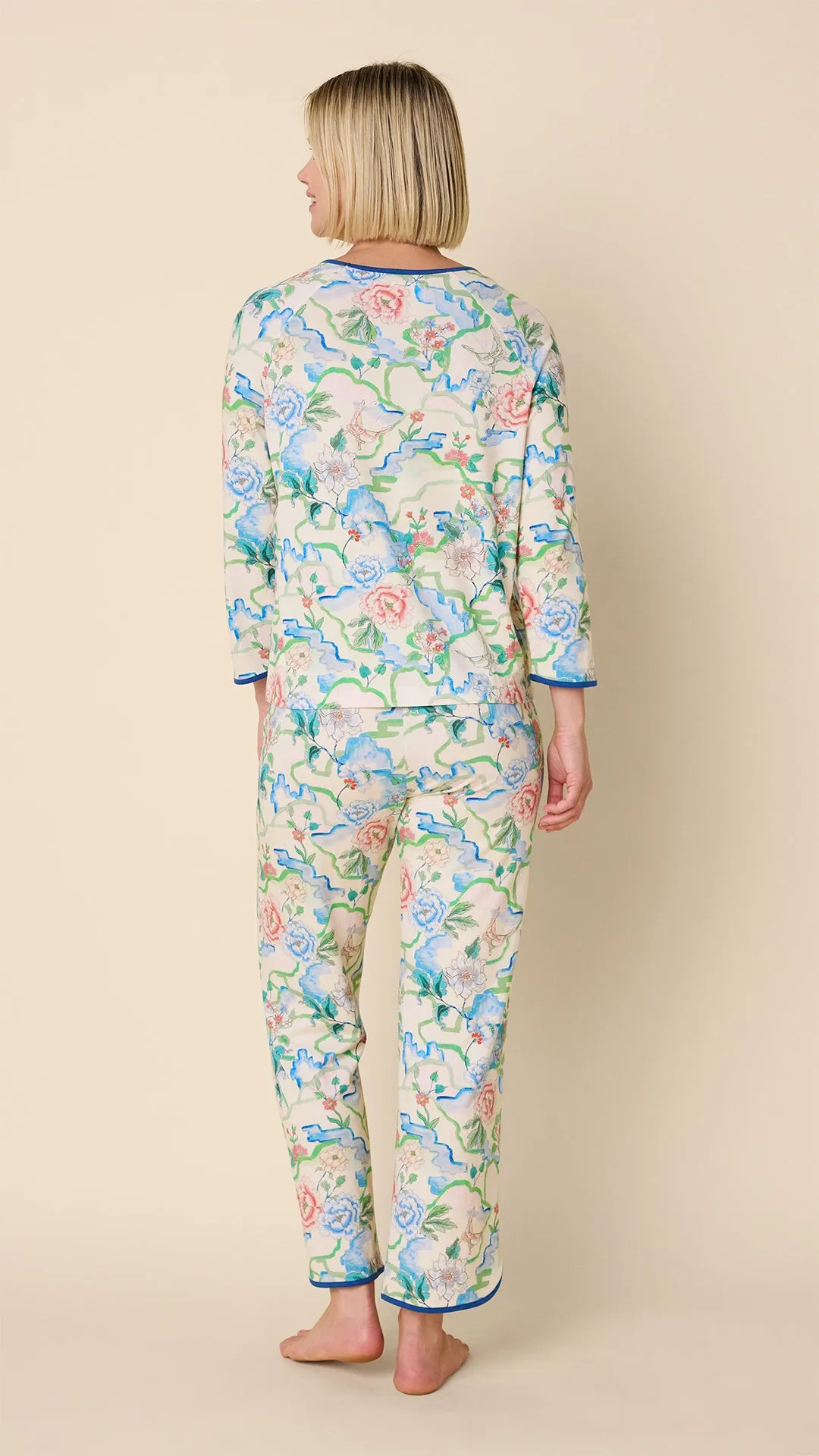 Butterfly Floral Pima Knit Simple Set sold by the cat's pajamas product image thumbnail 3