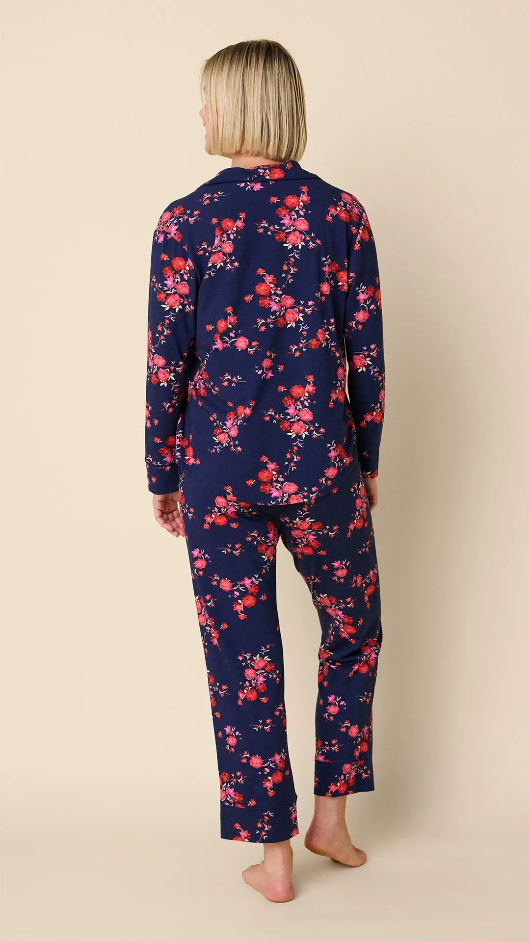 Roses Pima Knit Long-Sleeved Pajama sold by the cat's pajamas product image thumbnail 3