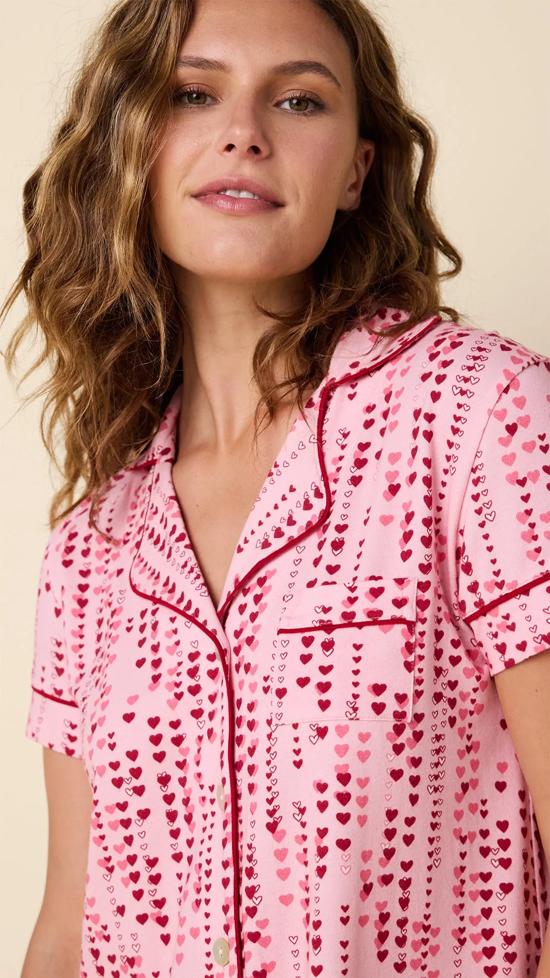 Dreamy Hearts Pima Knit Capri Set sold by the cat's pajamas product image thumbnail 2