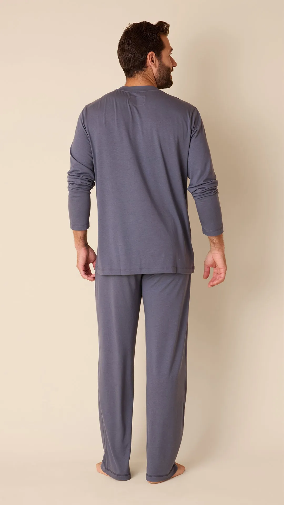 Classic Men's Pima Knit Pullover Set - Steel sold by the cat's pajamas product image thumbnail 3