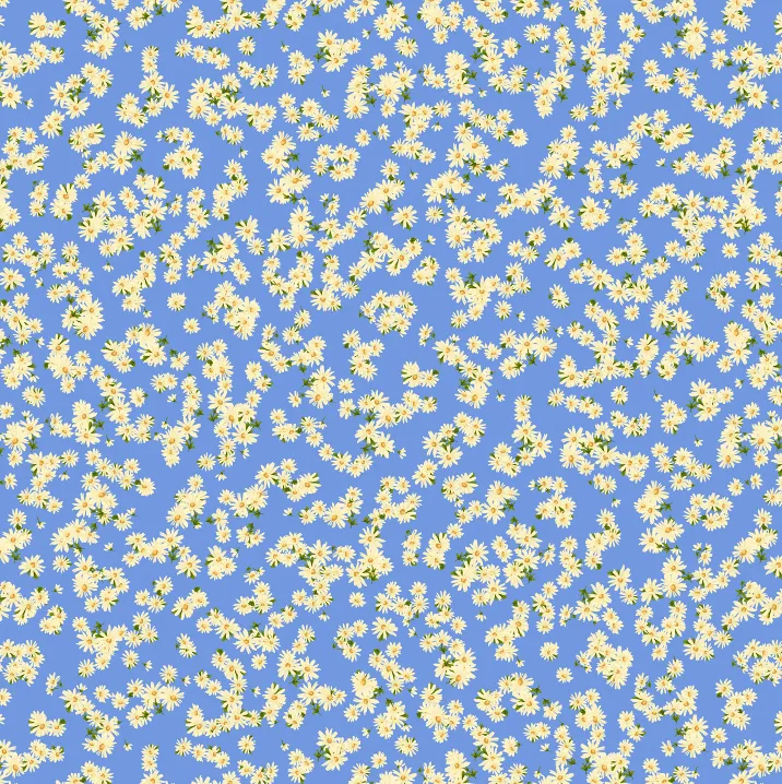 Blue Daisy Pima Knit Capri Set sold by the cat's pajamas