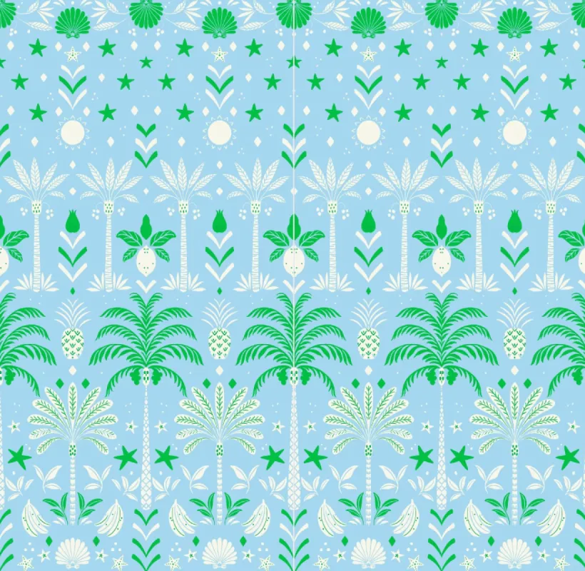 Blue Palms Pima Knit Short-Sleeved Simple Set sold by the cat's pajamas