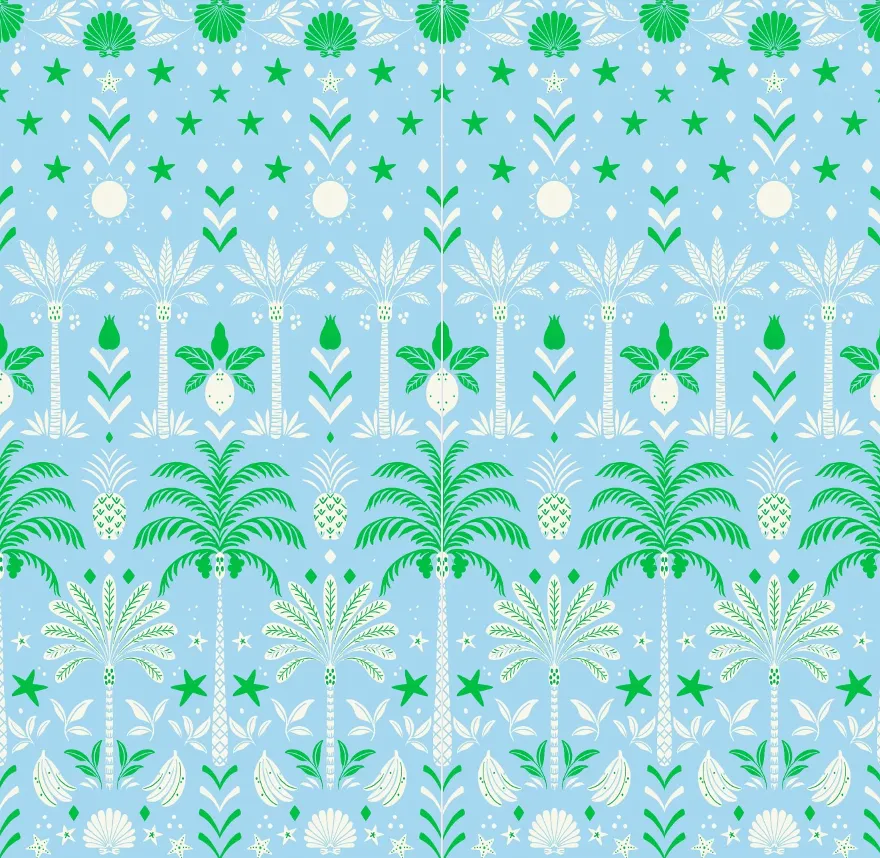 Blue Palms Pima Knit Short-Sleeved Simple Set sold by the cat's pajamas