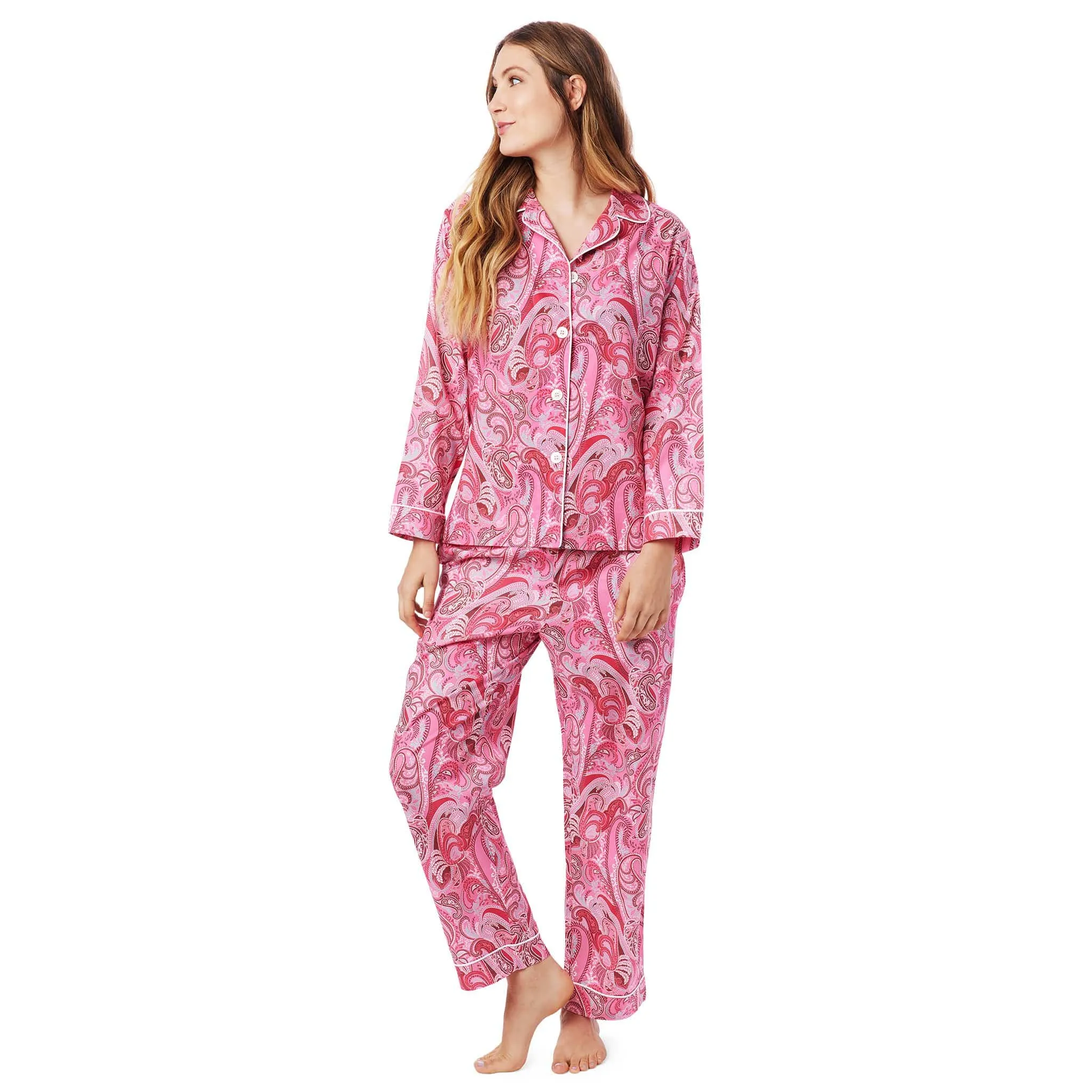 Pretty in Paisley Luxe Pima Pajama sold by the cat's pajamas product image thumbnail 2