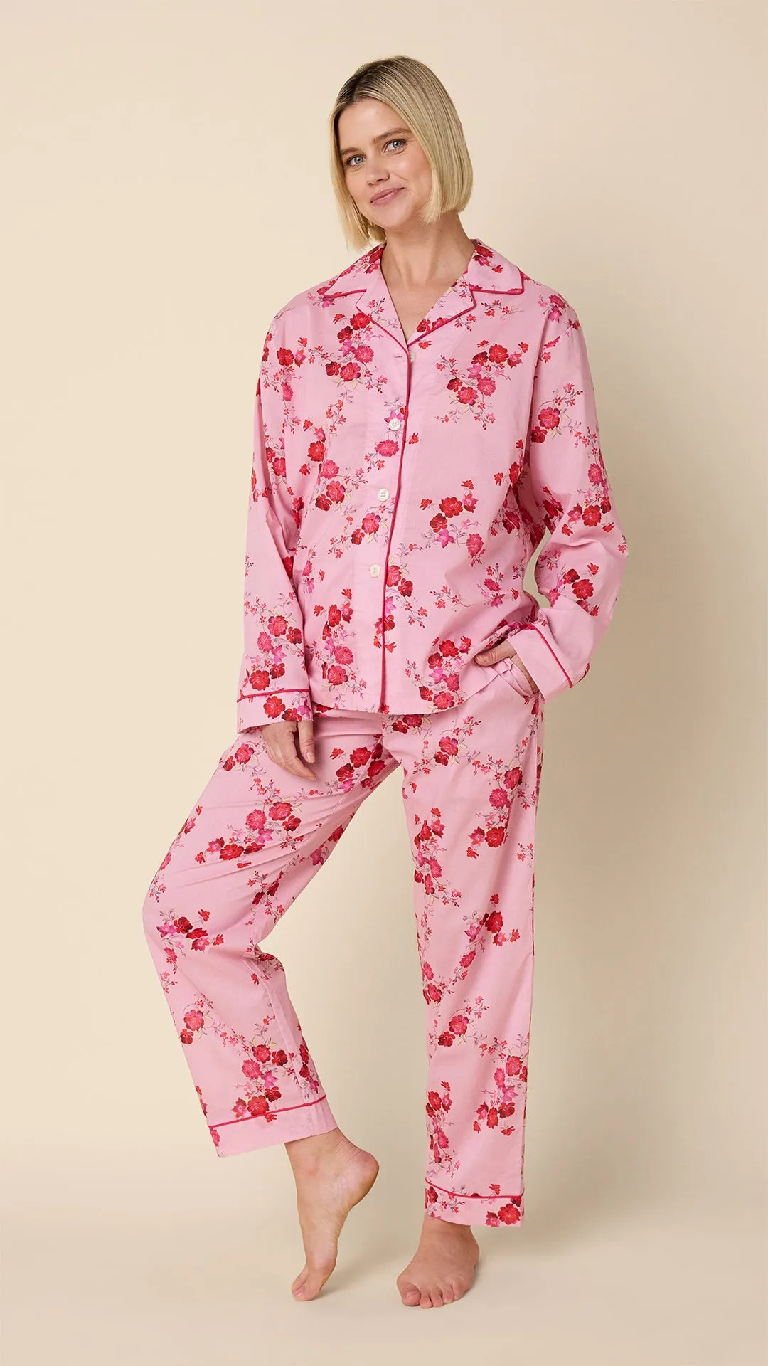 Sorbet Roses Voile Pajama sold by the cat's pajamas