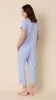 Essential Stripe Pima Knit Capri Set - Provence sold by the cat's pajamas