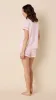 Confetti Dot Pima Knit Short Set - Orchid sold by the cat's pajamas