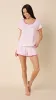 Confetti Dot Pima Knit Simple Short Set - Orchid sold by the cat's pajamas