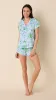 Tropicana Palm Pima Knit Short Set sold by the cat's pajamas