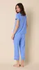 Classic Pima Knit Capri Set - Provence sold by the cat's pajamas
