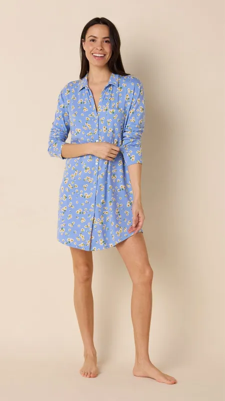 Marguerite Pima Knit Night Shirt sold by the cat's pajamas