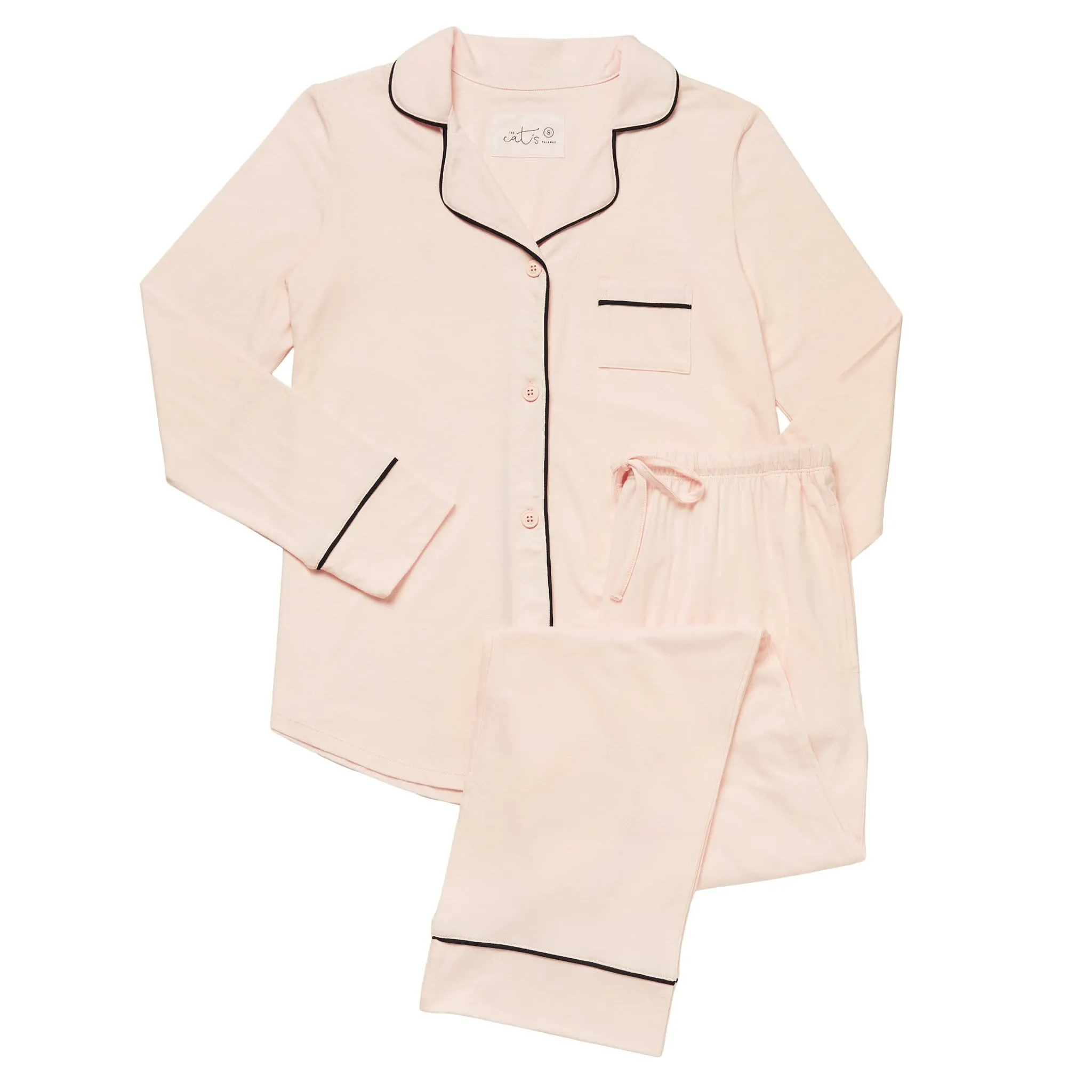 Classic Pima Knit Pajama - Powder Pink sold by the cat's pajamas product image thumbnail 2