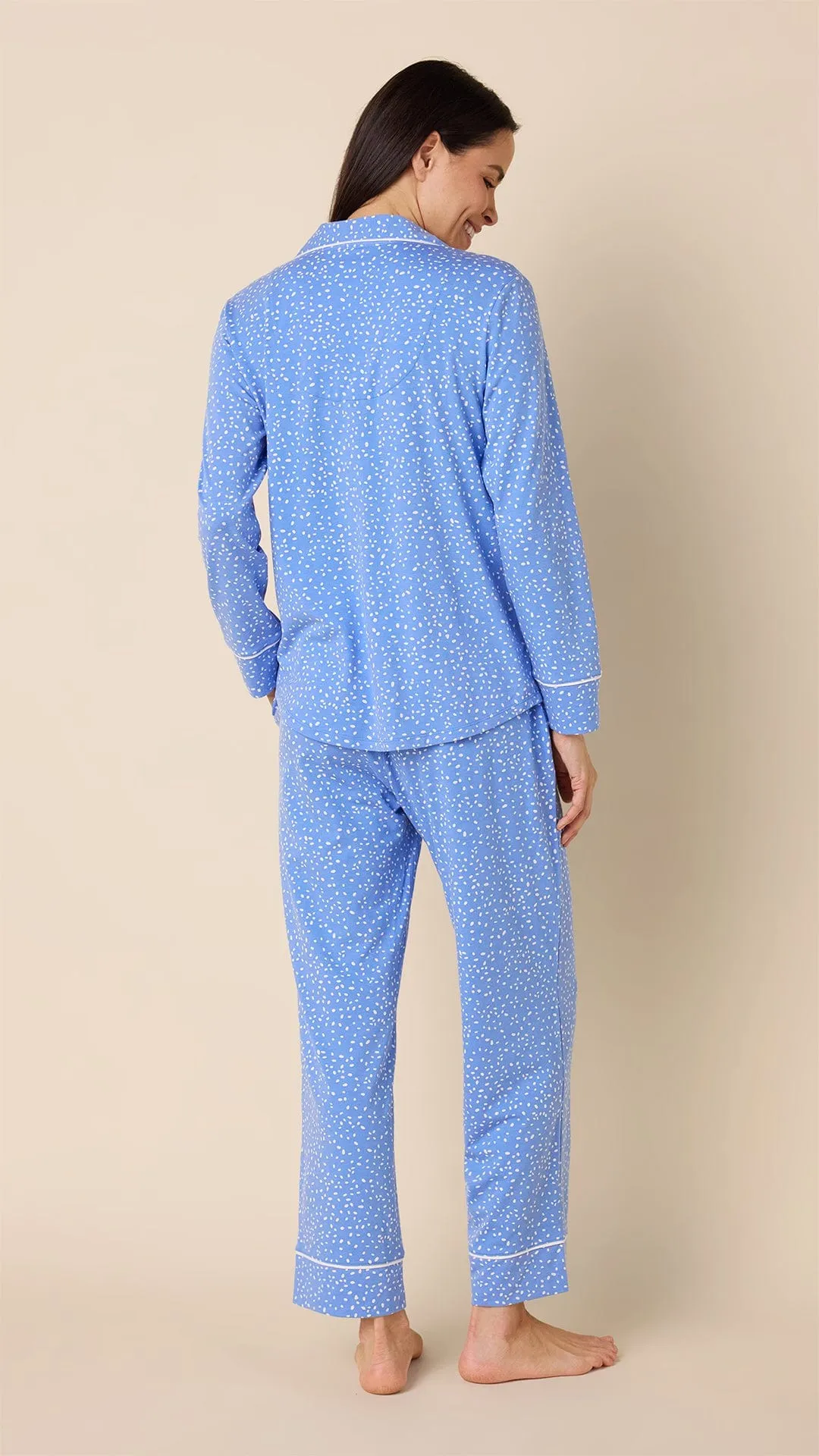 Confetti Dot Pima Knit Pajama - Provence sold by the cat's pajamas product image thumbnail 3