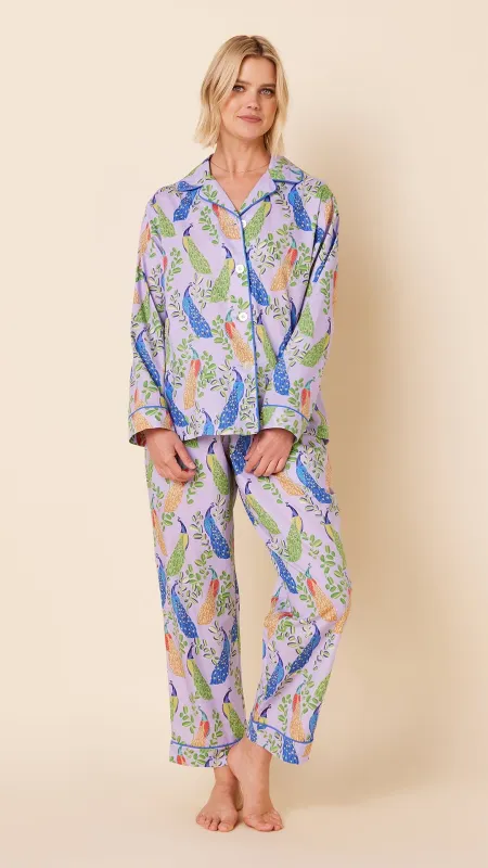 Posh Peacock Luxe Pima Pajama sold by the cat's pajamas