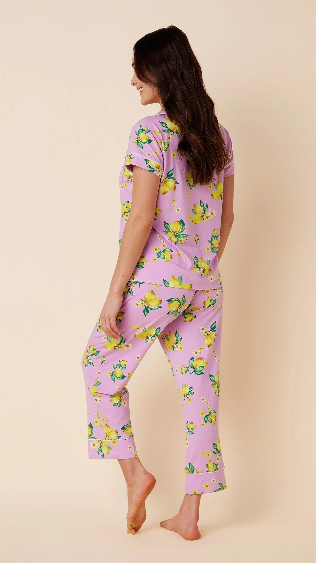 Lemon Blossom Pima Knit Capri sold by the cat's pajamas product image thumbnail 2