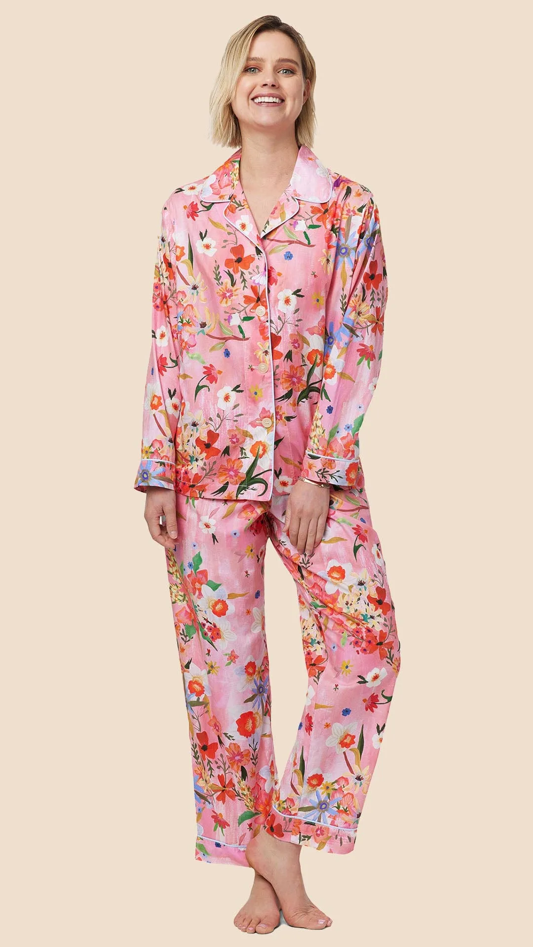Spring Fling Luxe Pima Pajama sold by the cat's pajamas