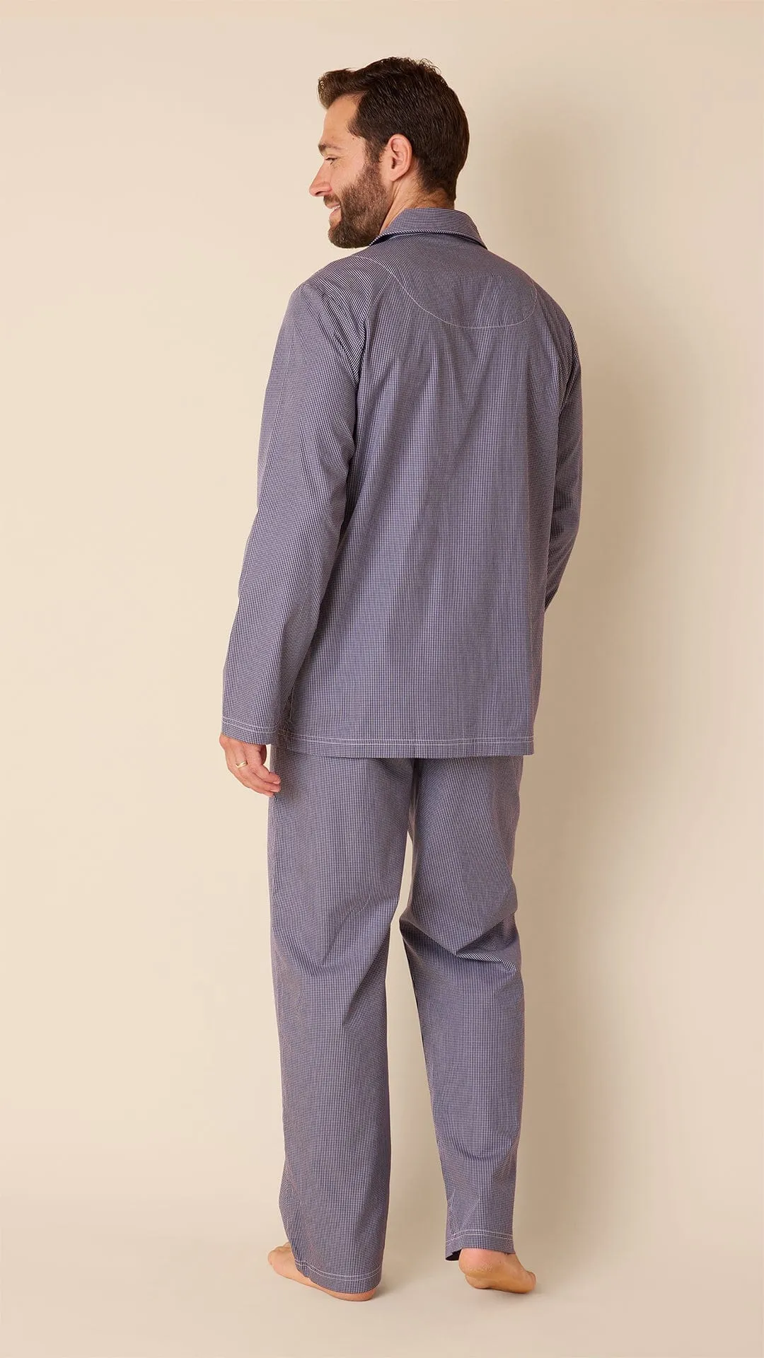 Charleston Men's Luxe Pima Pajama - Navy sold by the cat's pajamas product image thumbnail 2