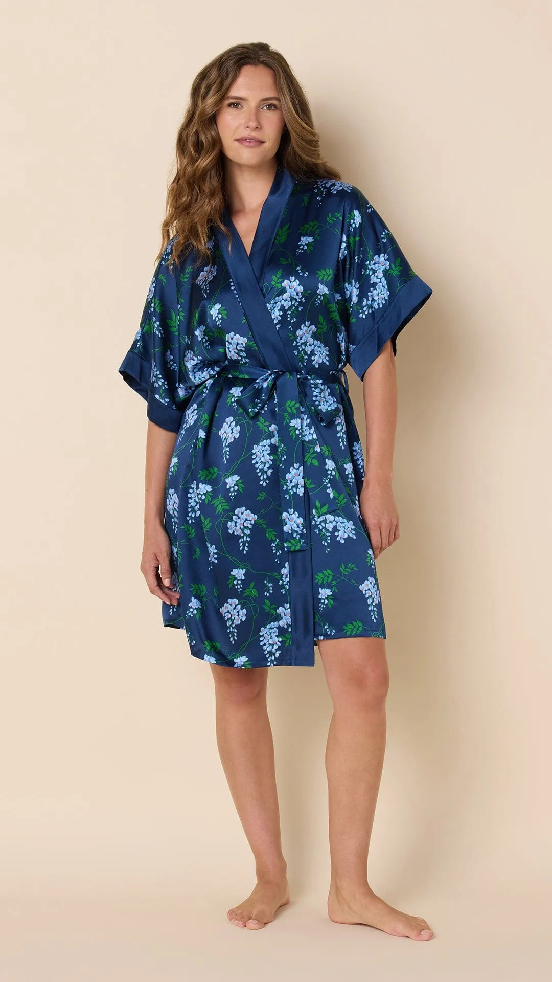 Cascadia Silk Kimono Robe sold by the cat's pajamas product image thumbnail 2