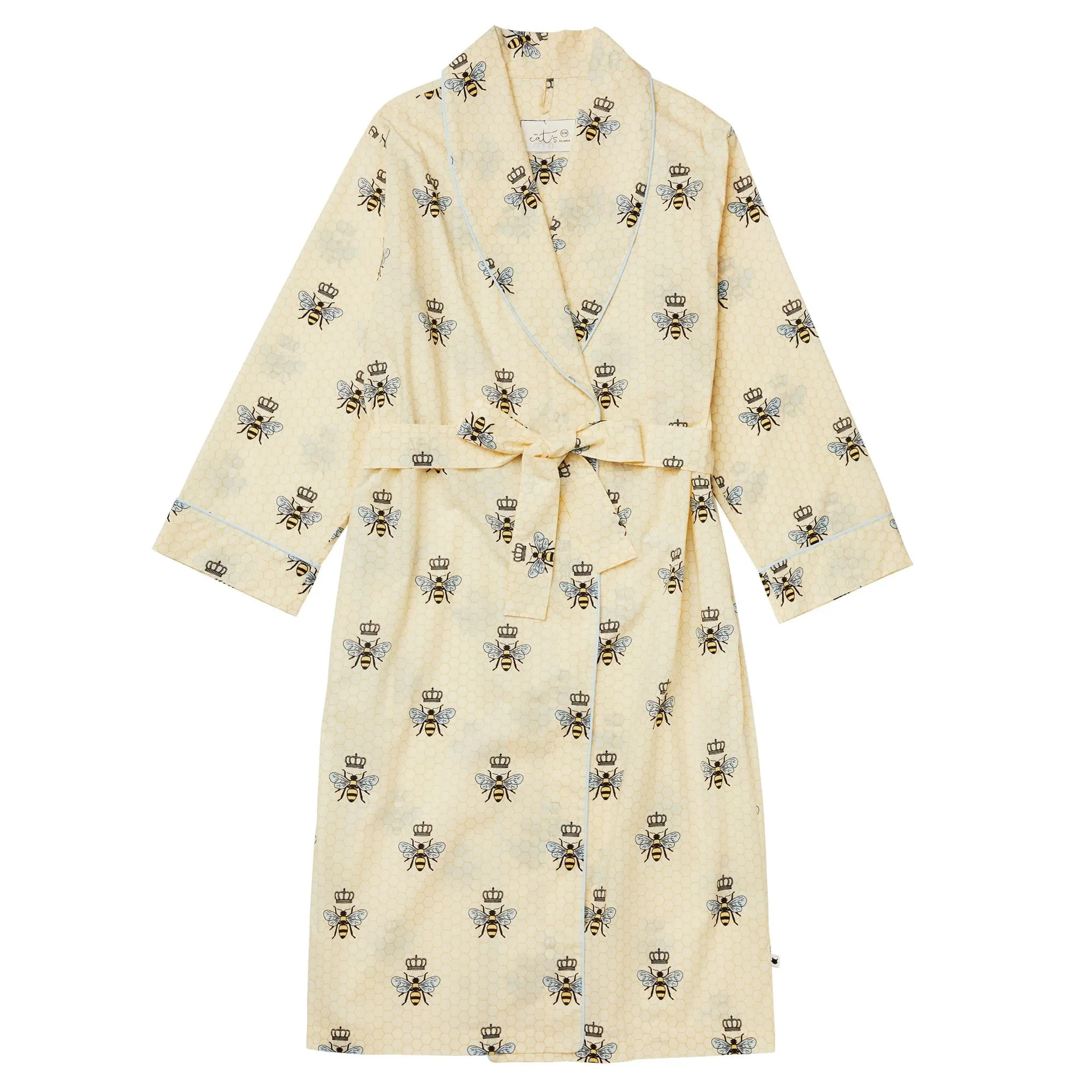 Queen Bee Luxe Pima Shawl Collar Robe - Honey sold by the cat's pajamas product image thumbnail 2