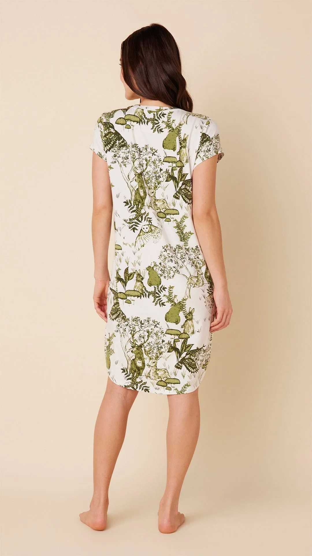 Woodside Pima Knit Short-Sleeved Sleep Shirt sold by the cat's pajamas product image thumbnail 2