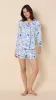 Savannah Soirée Pima Knit Long-Sleeved Short Set sold by the cat's pajamas