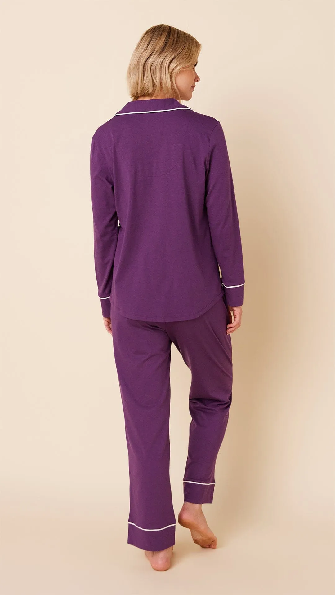 Classic Pima Knit Pajama - Aubergine sold by the cat's pajamas product image thumbnail 2