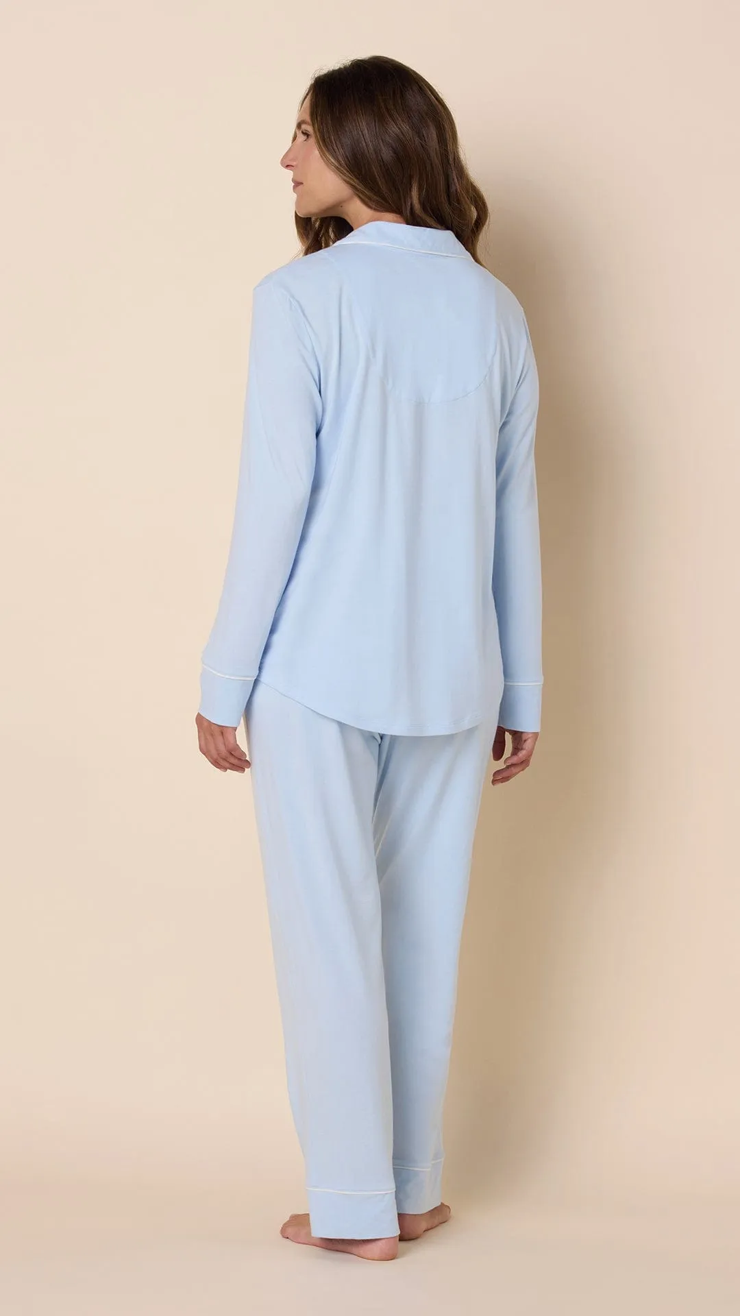 Classic Pima Knit Pajama - Powder Blue sold by the cat's pajamas product image thumbnail 3