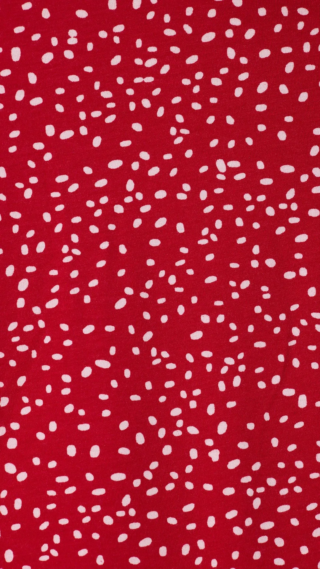 Confetti Dot Pima Knit Long-Sleeved Short Set - Red sold by the cat's pajamas product image thumbnail 5