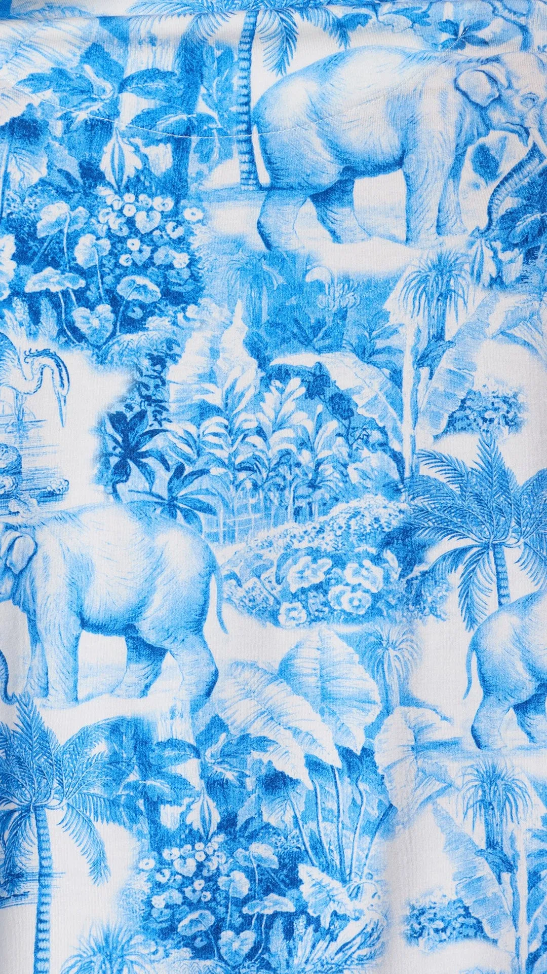 Palm Grove Toile Pima Knit Night Shirt - Blue sold by the cat's pajamas product image thumbnail 4