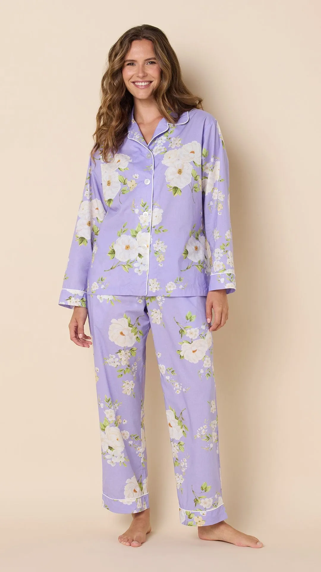 Orla Luxe Pima Pajama - Lavender sold by the cat's pajamas