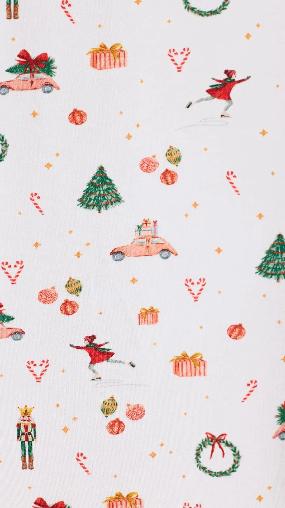 A Vintage Christmas Pima Knit Long-Sleeved Pajama sold by the cat's pajamas product image thumbnail 4