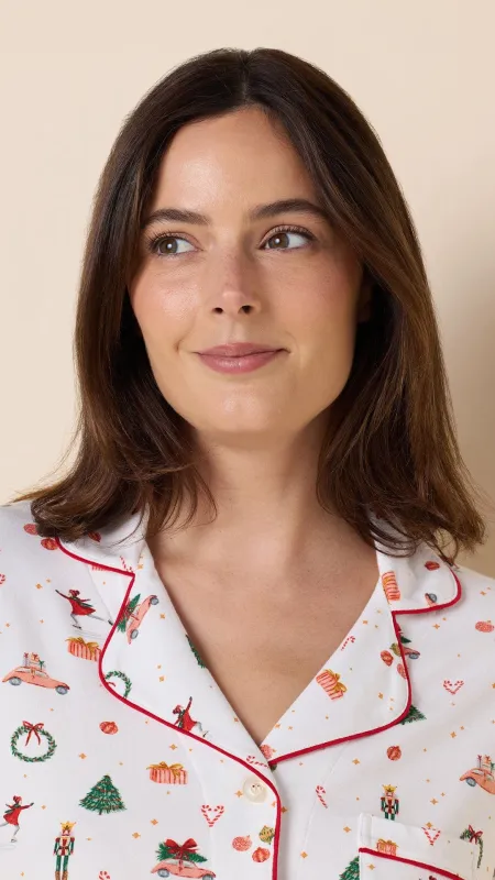 A Very Vintage Christmas Pima Knit Capri Set sold by the cat's pajamas