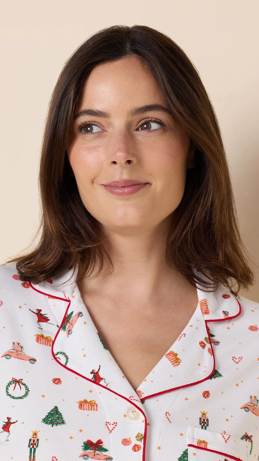 A Very Vintage Christmas Pima Knit Capri Set sold by the cat's pajamas