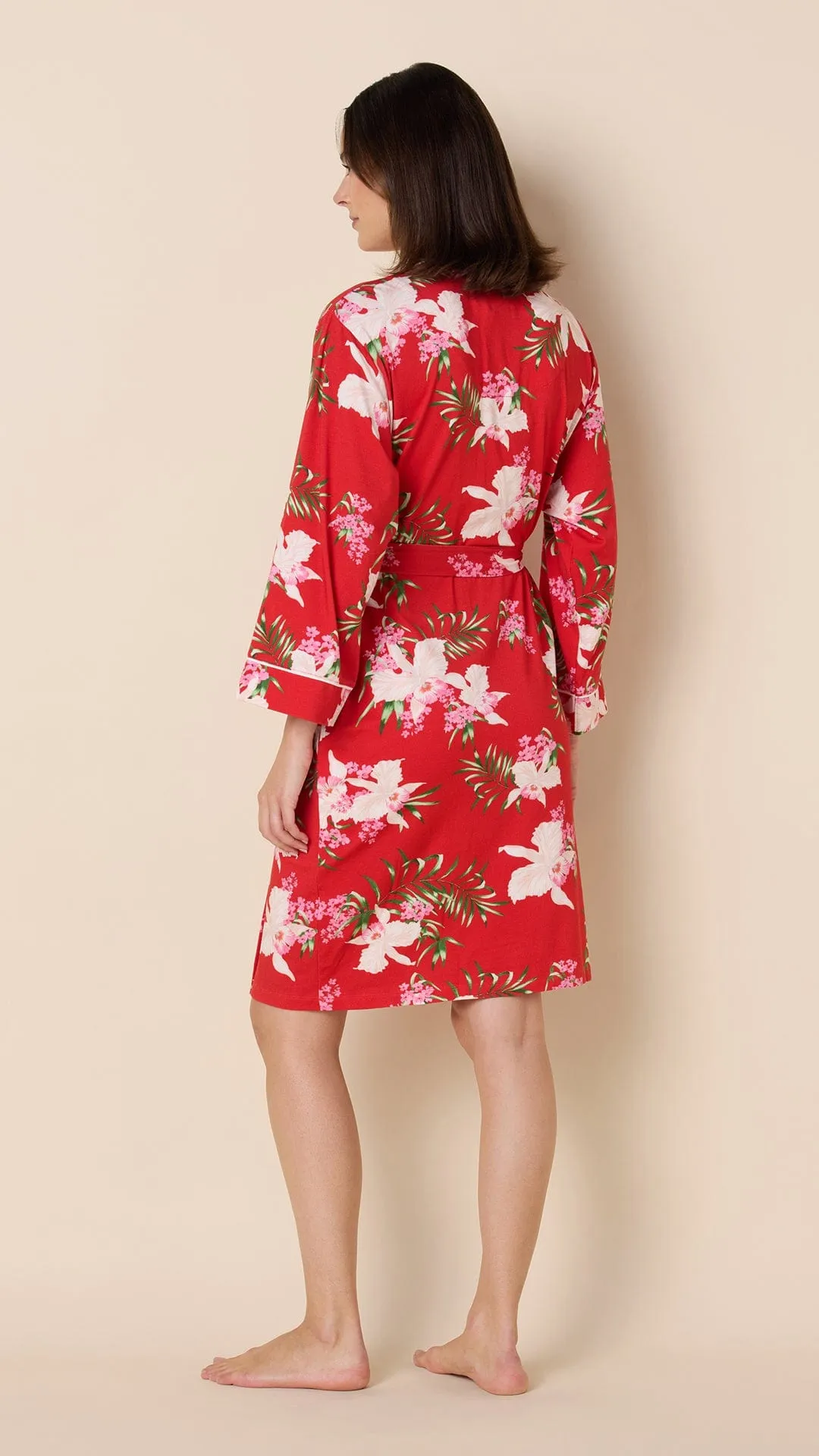 Flora Festiva Pima Knit Kimono Robe sold by the cat's pajamas product image thumbnail 3