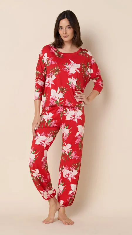 Flora Festiva Pima Knit Pullover Set sold by the cat's pajamas
