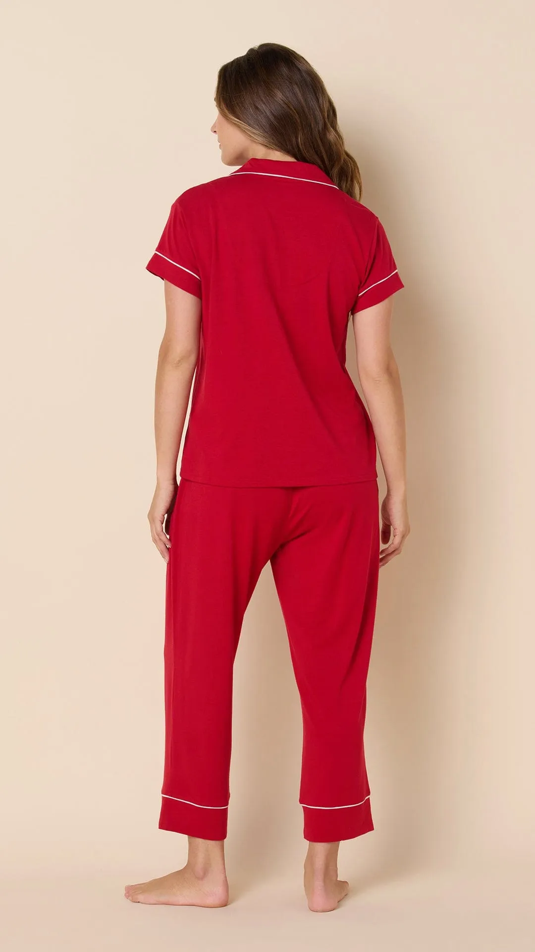 Classic Pima Knit Capri Set - Red sold by the cat's pajamas product image thumbnail 3