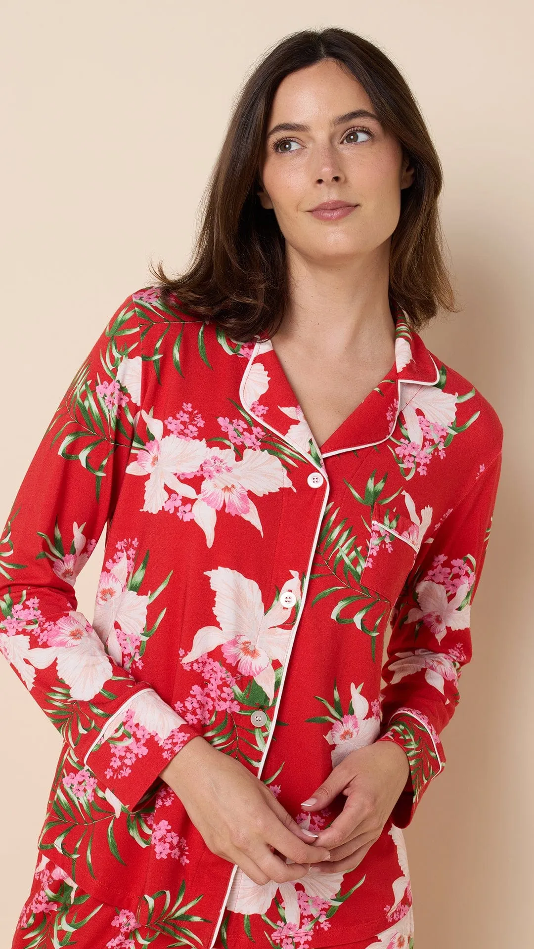 Flora Festiva Pima Knit Long-Sleeved Pajama sold by the cat's pajamas product image thumbnail 2