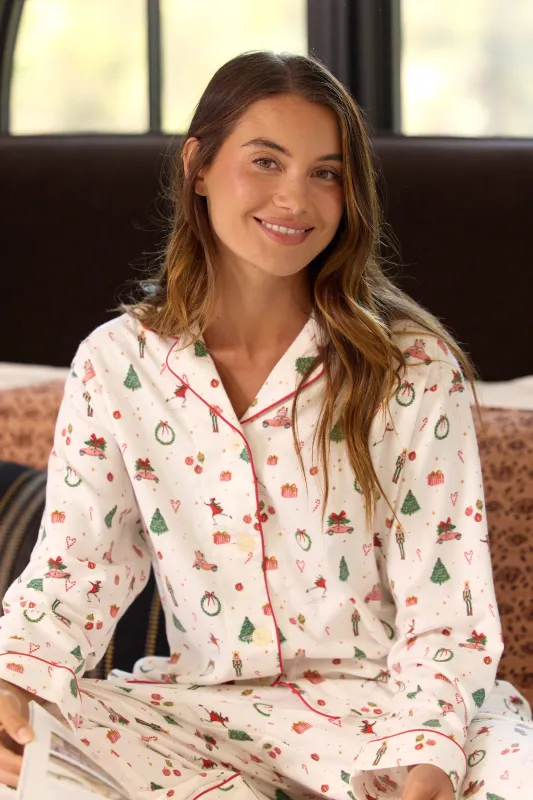 A Very Vintage Christmas Flannel Pajama sold by the cat's pajamas