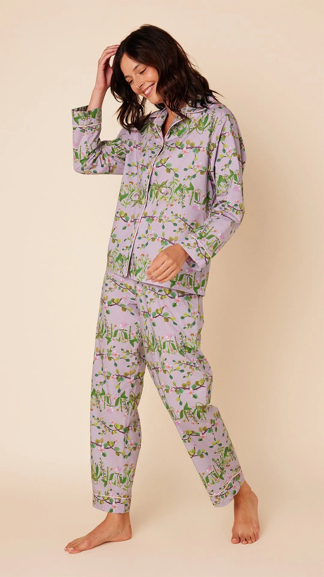 Sakura Luxe Pima Pajama sold by the cat's pajamas