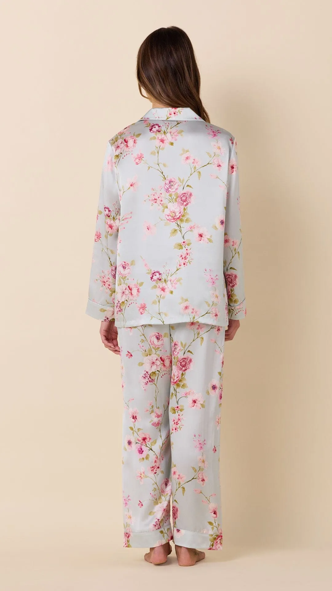 Morning in Kyoto Long-Sleeved Silk Pajama sold by the cat's pajamas product image thumbnail 2