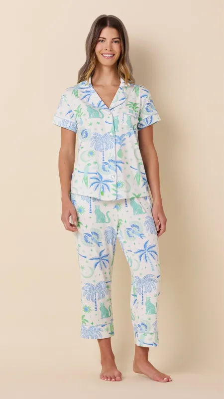 Toucan Terrace Pima Knit Capri Set sold by the cat's pajamas