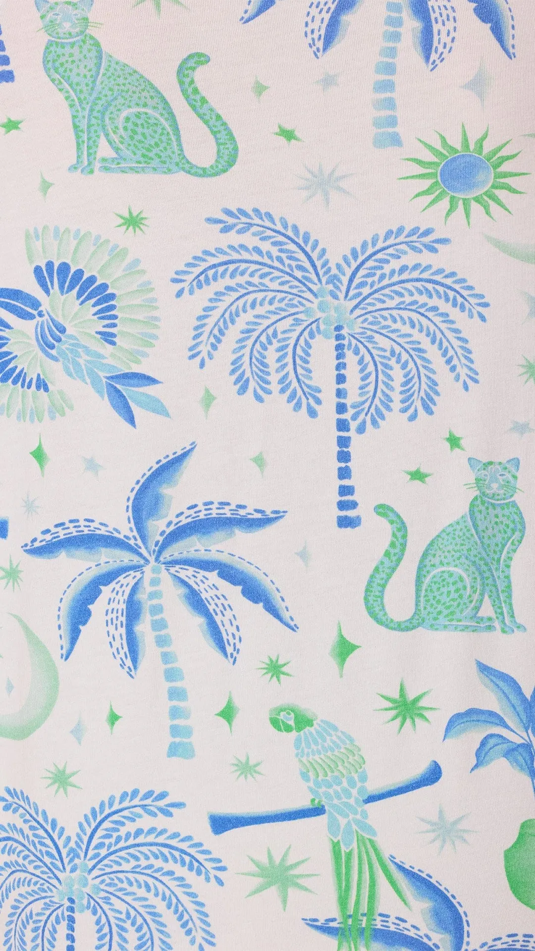 Toucan Terrace Knit Short-Sleeved Sleep Shirt sold by the cat's pajamas product image thumbnail 4