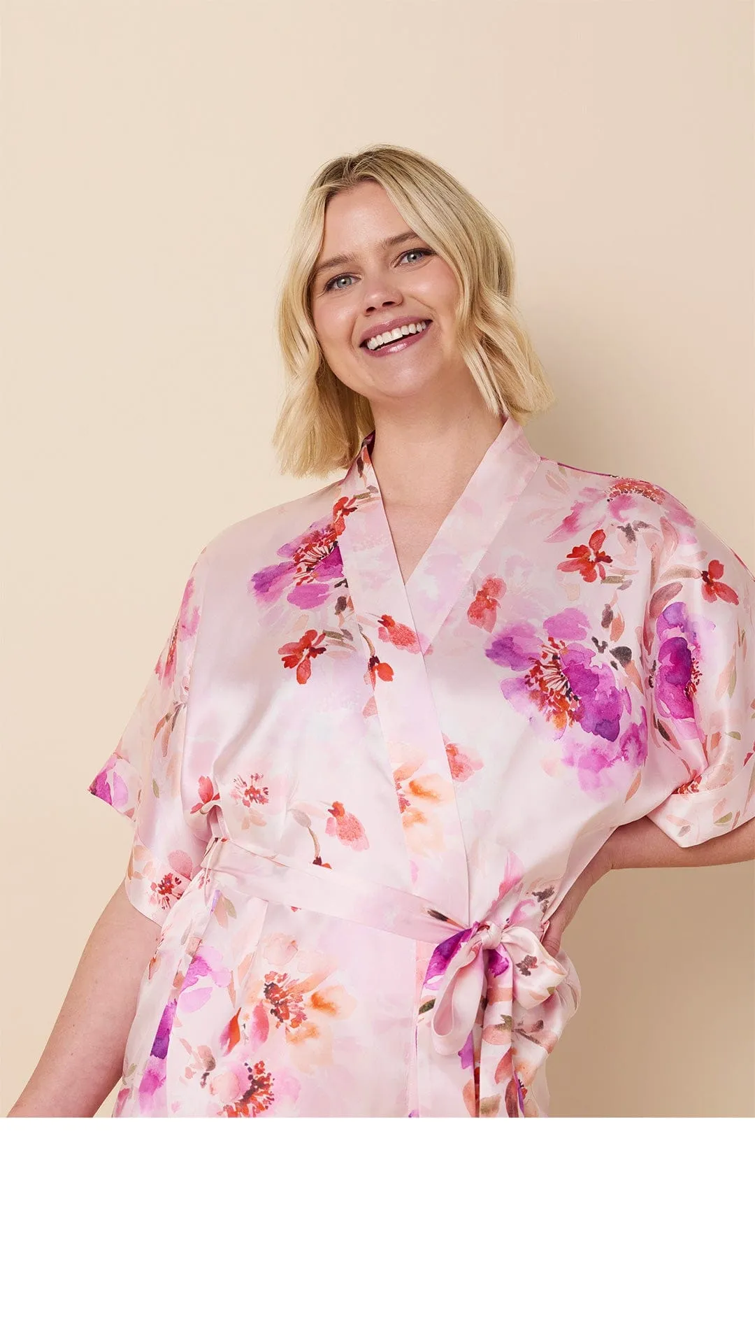 Morning In Savannah Silk Kimono Robe sold by the cat's pajamas product image thumbnail 2